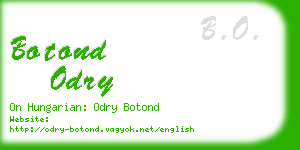 botond odry business card